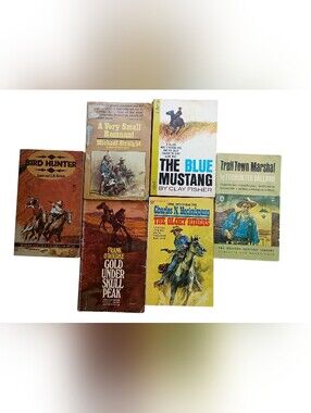 Vintage Western Paperbacks Lot of 6 1950's-80's Various Authors